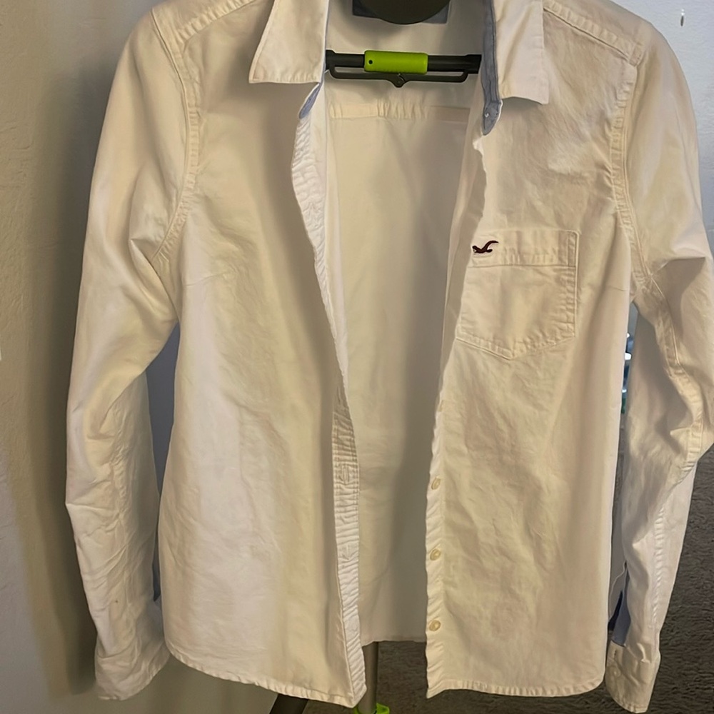 White Hollister button down shirt